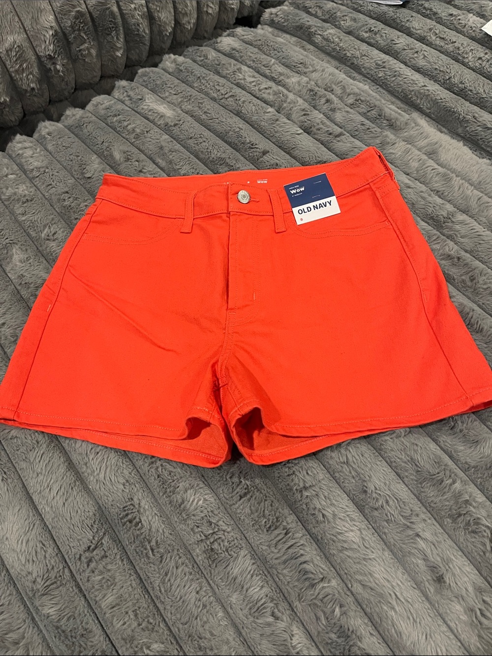 Old Navy Women's Bright Coral-Orange Jean Shorts